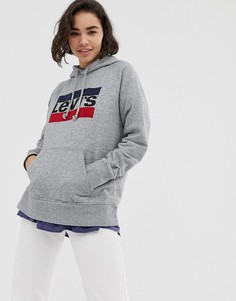 Худи с логотипом Levis-Серый Levis®