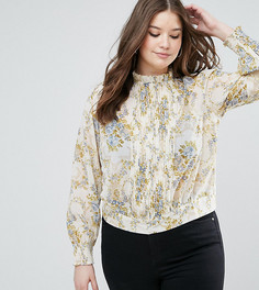 Блузка с цветочным принтом в винтажном стиле ASOS CURVE-Мульти