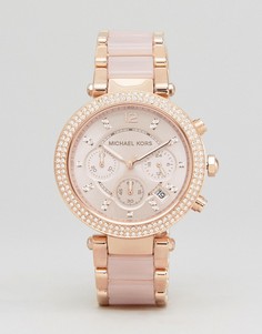 Наручные часы-хронограф цвета розового золота Michael Kors MK5896-Золотой