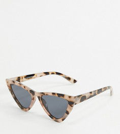 Солнцезащитные очки в оправе "кошачий глаз" черепаховой расцветки New Look-Коричневый
