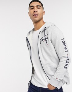 Худи на молнии Tommy Hilfiger Jeans-Серый