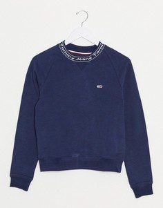 Темно-синий свитшот с логотипом Tommy Jeans