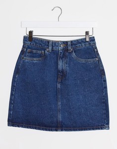 Синяя джинсовая мини-юбка Vero Moda-Синий