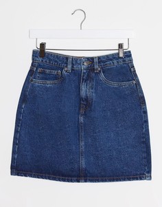 Синяя джинсовая мини-юбка Vero Moda-Синий