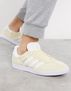 Желтые замшевые кроссовки adidas Originals gazelle-Желтый