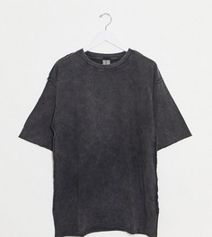 Темно-серая oversized-футболка ASOS DESIGN Tall-Серый