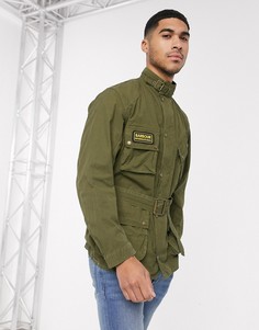 Шалфейно-зеленая куртка с ремнем Barbour International-Зеленый