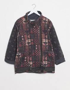 Разноцветная стеганая куртка Free People-Мульти