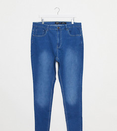 Выбеленные джинсы скинни с завышенной талией Simply Be-Синий