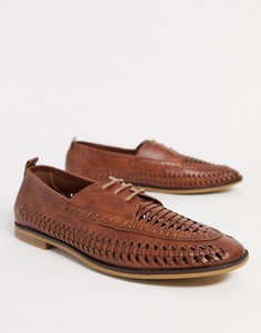 Светло-коричневые туфли на шнуровке Burton Menswear-Коричневый