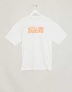 Белая футболка adidas Originals x Girls Are Awesome-Белый