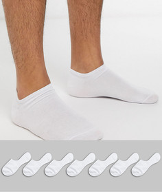 Набор из 7 пар белых спортивных носков ASOS DESIGN - Скидка-Белый