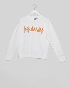 Свитшот с принтом ASOS DESIGN-Белый