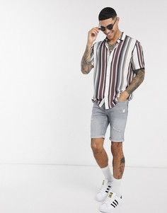Рубашка в полоску с короткими рукавами River Island-Красный