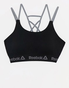 Черный бесшовный кроп-топ Reebok