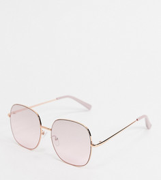 Розовые солнцезащитные очки oversized в стиле 70-х New Look-Розовый