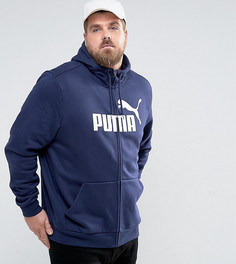 Худи темно-синего цвета на молнии Puma PLUS ESS No1 83825906-Темно-синий