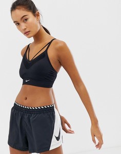 Черный бесшовный бюстгальтер Nike Training