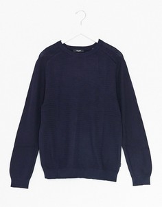 Трикотажный джемпер с круглым вырезом Jack & Jones-Синий