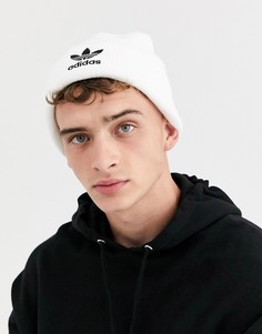 Белая шапка-бини с логотипом adidas Originals-Белый