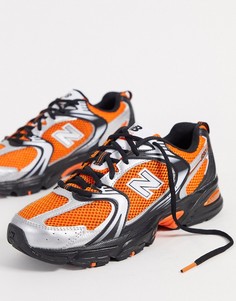 Оранжевые кроссовки New Balance 530-Оранжевый