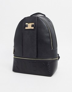 Черный рюкзак с логотипом River Island