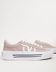 Серо-белые парусиновые кроссовки Vans UA Sid NI-Серый