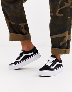 Черные кроссовки на платформе Vans - Old Skool-Черный