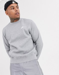 Серый свитшот с круглым вырезом Nike Club