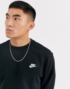 Черный свитшот с круглым вырезом Nike Club