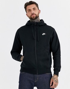 Черный худи на молнии Nike Club BV2645-010