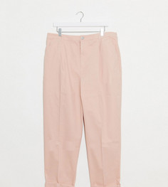 Розовые брюки чиносы ASOS DESIGN Curve-Розовый