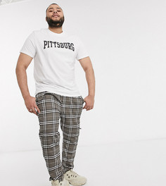 Белая футболка из органического хлопка с принтом ASOS DESIGN Plus-Белый