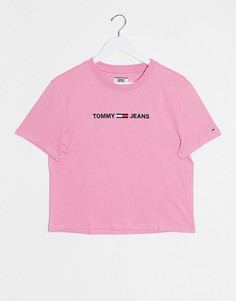Розовая футболка с логотипом Tommy Jeans-Розовый