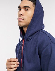 Худи с контрастной молнией Tommy Hilfiger Jeans-Темно-синий