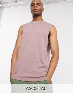 Фиолетовая свободная майка из органического хлопка с глубокими проймами ASOS DESIGN-Фиолетовый