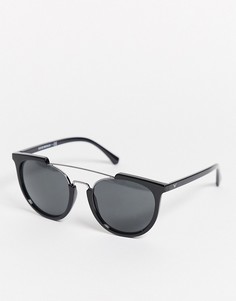 Солнцезащитные очки с вырезами Emporio Armani 0EA4122-Черный