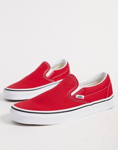 Красные кеды-слипоны Vans UA Classic-Красный