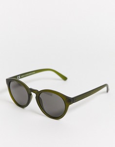 Зеленые солнцезащитные очки Weekday-Зеленый