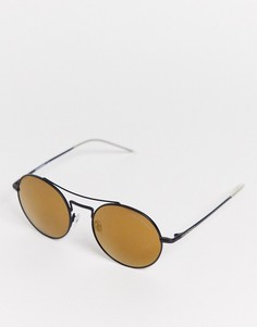 Круглые солнцезащитные очки Emporio Armani EA2061-Золотой