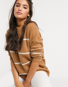 Светло-коричневый джемпер в полоску Brave Soul