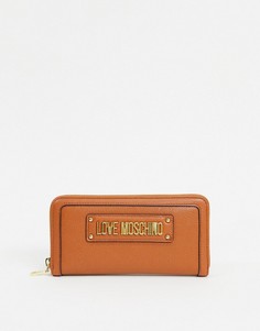 Большой кошелек Love Moschino-Коричневый