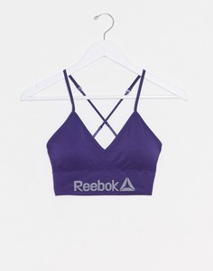 Синий бесшовный бюстгальтер Reebok