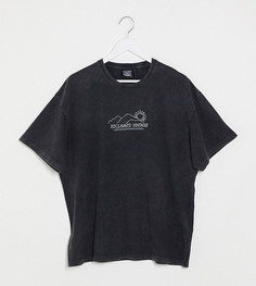 Черная футболка с логотипом Reclaimed Vintage inspired-Серый