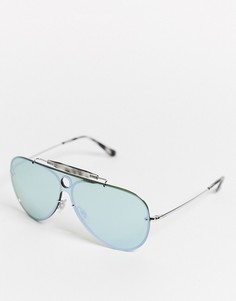 Солнцезащитные очки-авиаторы с зеркальными стеклами Rayban 0RB3581N-Золотой