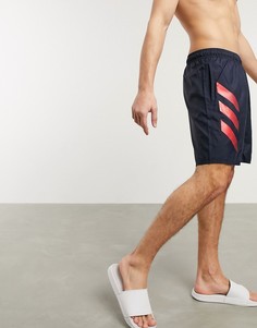 Темно-синие шорты для плавания с 3 полосами adidas-Темно-синий