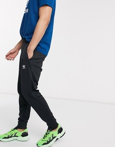 Черные джоггеры с логотипом-трилистником adidas Originals-Красный