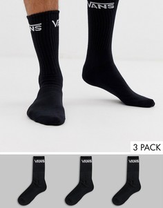 Набор из 3 пар черных носков Vans Classic-Черный