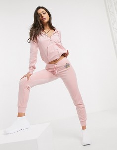 Розовые велюровые джоггеры Juicy Couture-Розовый