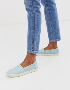 Бирюзовые слипоны TOMS-Синий
